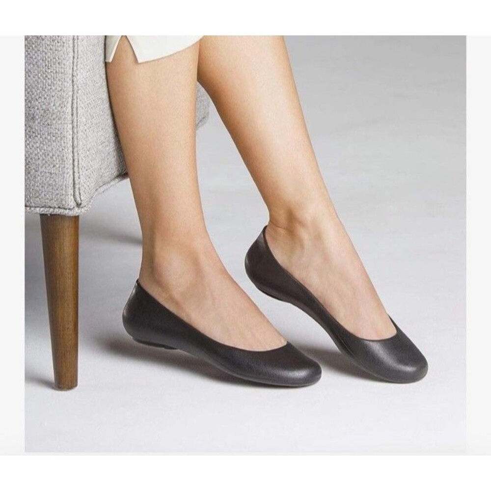 Okabashi Georgia Ballet Flat Molded Jelly Shoe Slip On Black Comfy Women Size 11